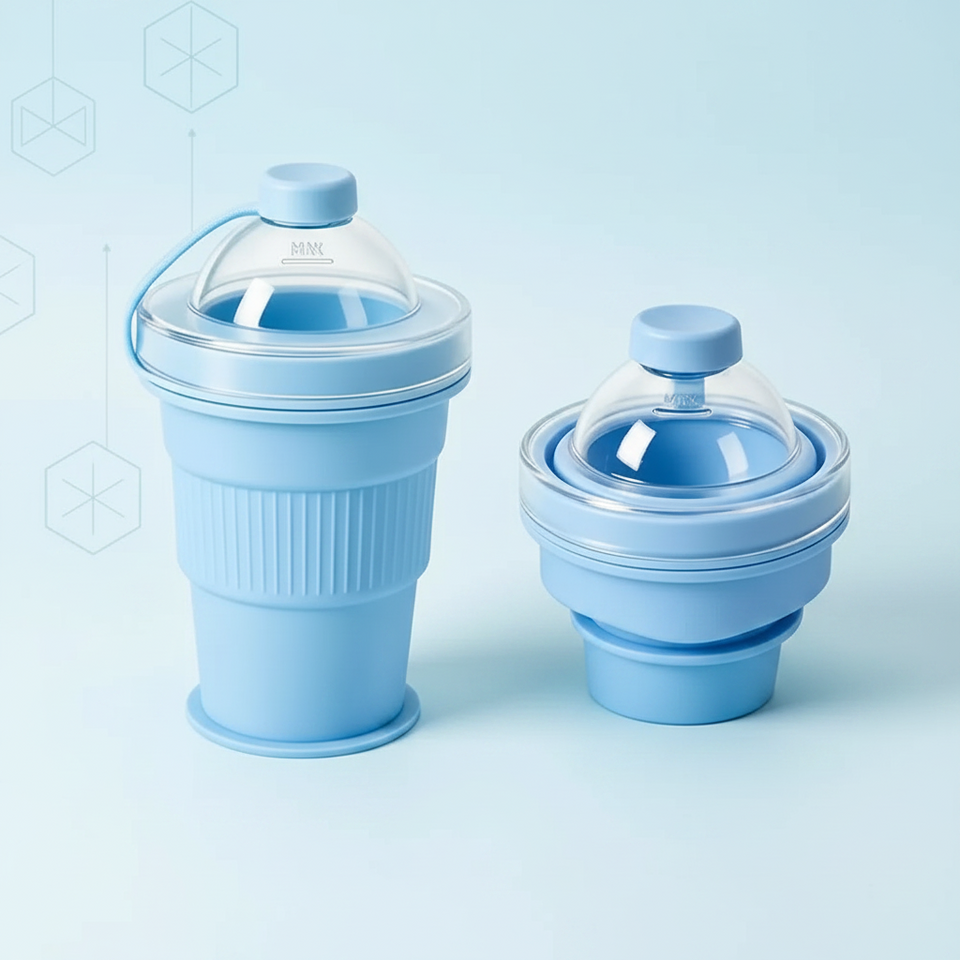 FlexiCup – Praktisch & handlich – Zusammenklappbarer Trinkbecher aus Silikon