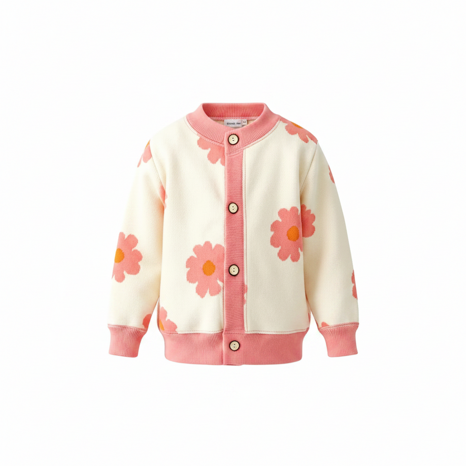 CozyCardi – Weich & warm – Gestrickte Strickjacke mit niedlichen Motiven
