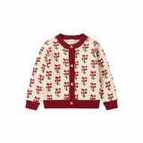 CozyCardi – Weich & warm – Gestrickte Strickjacke mit niedlichen Motiven