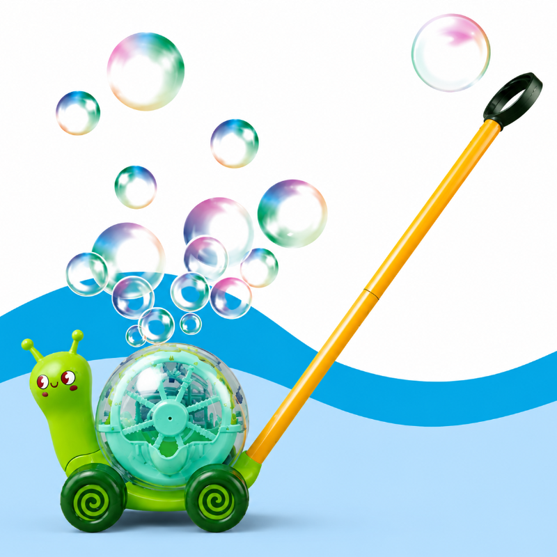 BubbleBuddy – Verspielt & interaktiv – Schnecke mit Seifenblasen