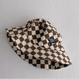 Bucket Hat – Sød & beskyttende – børnehue med ternet mønster