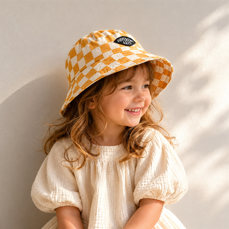 Bucket Hat – Niedlich & schützend – Kinderhut mit Karomuster