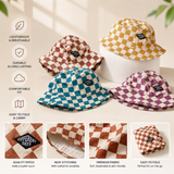 Bucket Hat – Sød & beskyttende – børnehue med ternet mønster