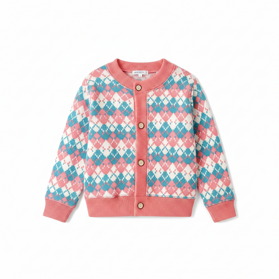 CozyCardi – Weich & warm – Gestrickte Strickjacke mit niedlichen Motiven