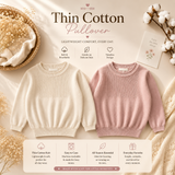 Thin Cotton Pullover – Lys & Komfort – Strikket børnebluse
