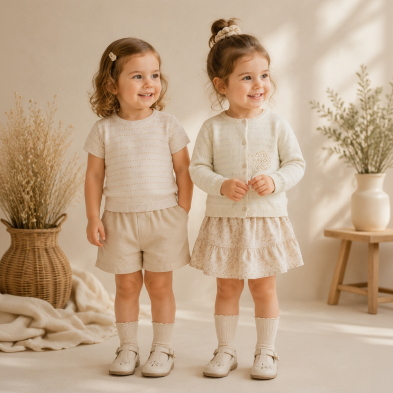 Knit Top & Cardigan – Blødt og behageligt – Strikket skjorte og vest
