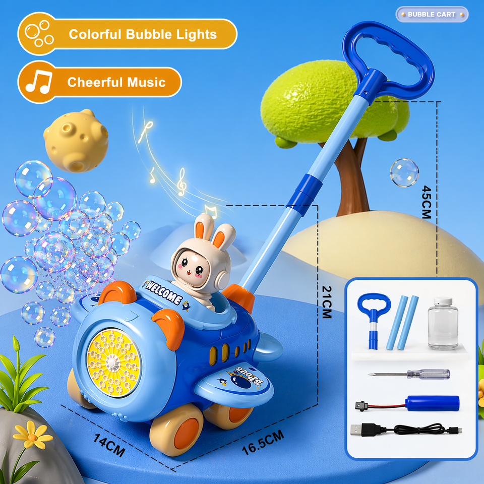 Bubble Blower – Verspielt & lustig – Seifenblasen-Schiebewagen