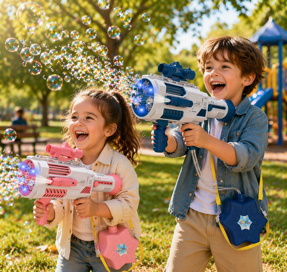 Light Up Bubble Gun – Leg & Musik – Boblepistol