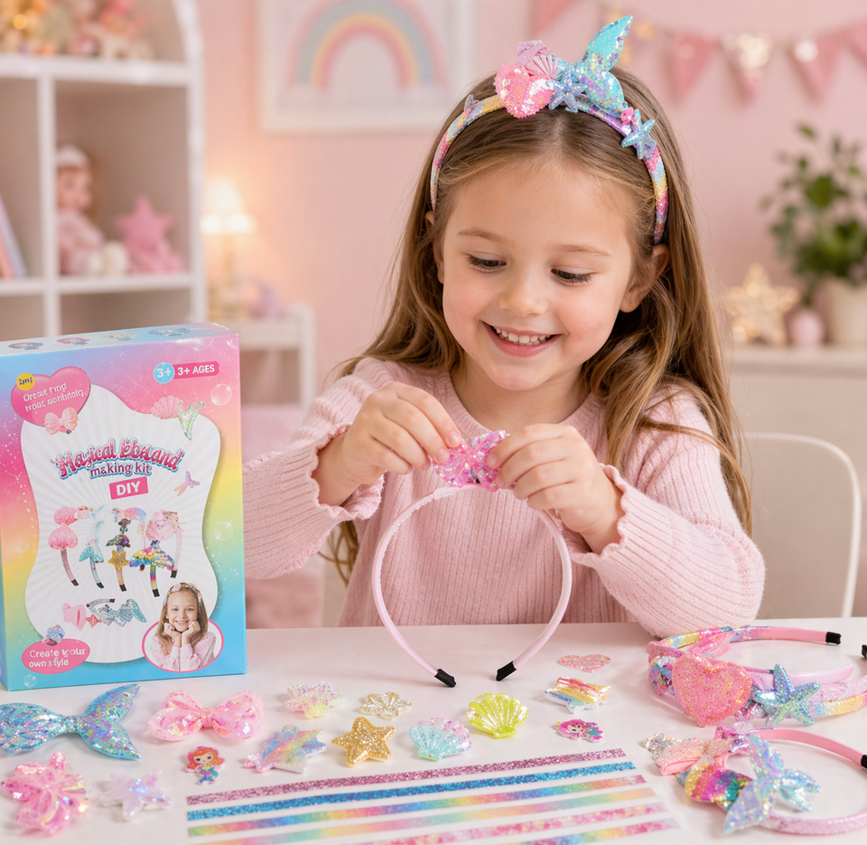 DIY Headband Making Kit – Kreativ & Verspielt – Haarband-Accessoire-Set