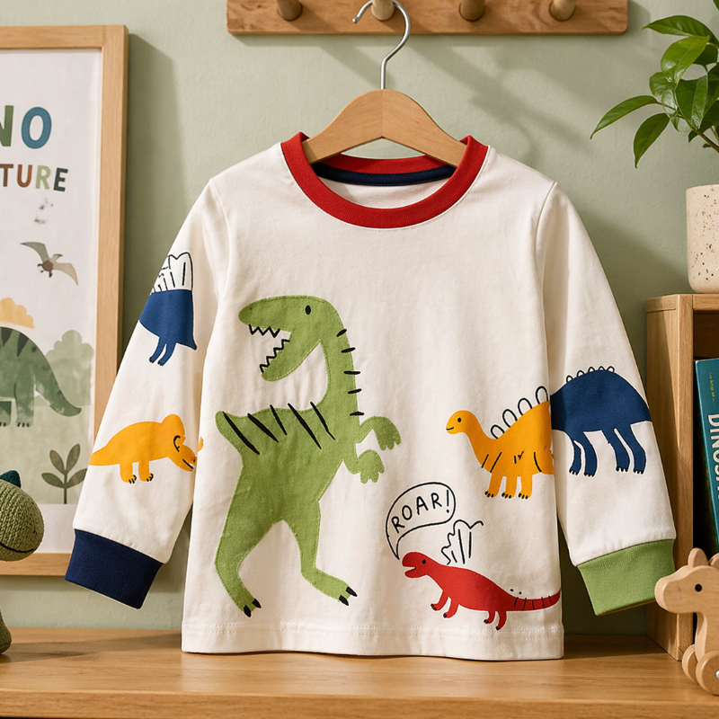 Kids Dinosaur Sweatshirt – Komfort & Stil – Dino-Kinderpullover