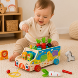 Montessori Animal Matching Toy – Lærerigt & interaktivt – Puslespil med legevogn