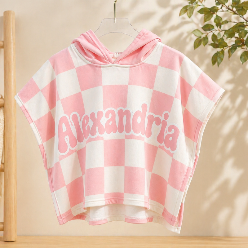 Personalized Hooded Towel – Weich & Einzigartig – Personalisiertes Kinder-Bademantel