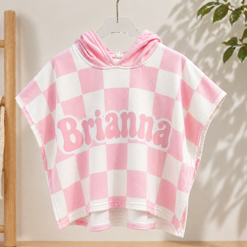 Personalized Hooded Towel – Weich & Einzigartig – Personalisiertes Kinder-Bademantel