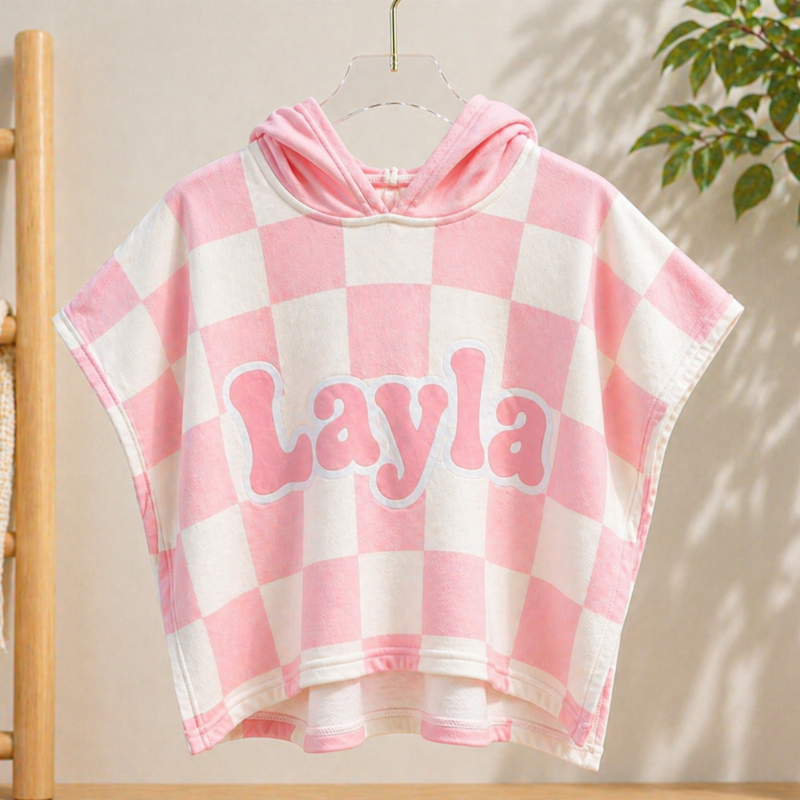 Personalized Hooded Towel – Weich & Einzigartig – Personalisiertes Kinder-Bademantel