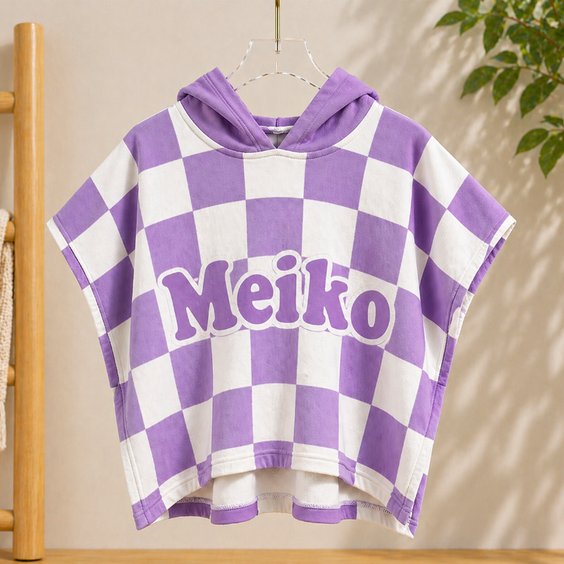 Personalized Hooded Towel – Weich & Einzigartig – Personalisiertes Kinder-Bademantel