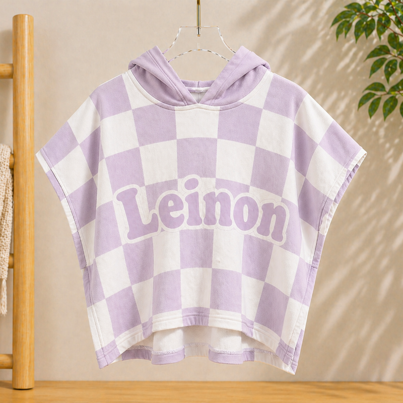 Personalized Hooded Towel – Weich & Einzigartig – Personalisiertes Kinder-Bademantel
