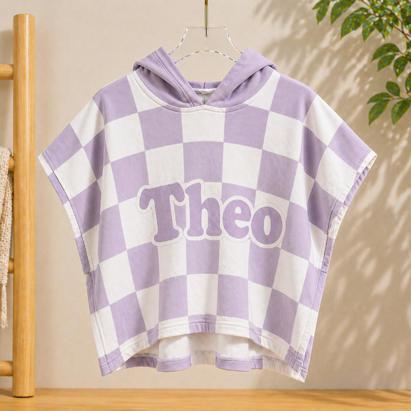 Personalized Hooded Towel – Weich & Einzigartig – Personalisiertes Kinder-Bademantel