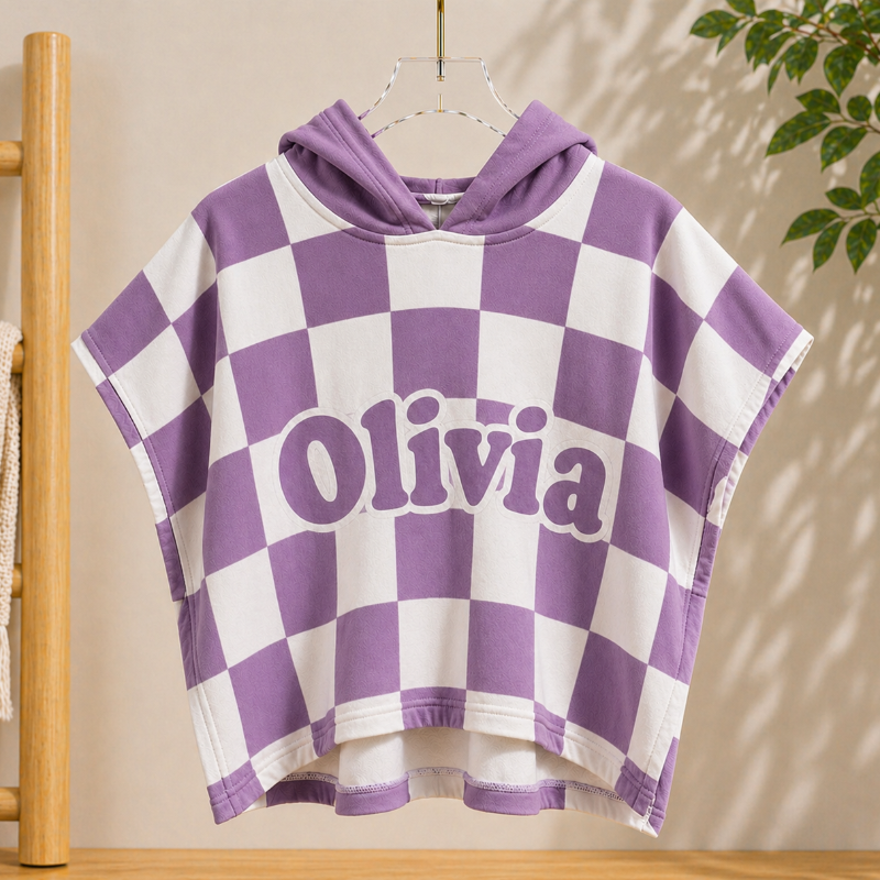 Personalized Hooded Towel – Weich & Einzigartig – Personalisiertes Kinder-Bademantel