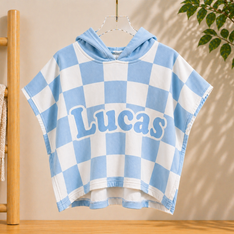 Personalized Hooded Towel – Weich & Einzigartig – Personalisiertes Kinder-Bademantel