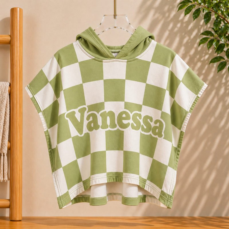 Personalized Hooded Towel – Weich & Einzigartig – Personalisiertes Kinder-Bademantel
