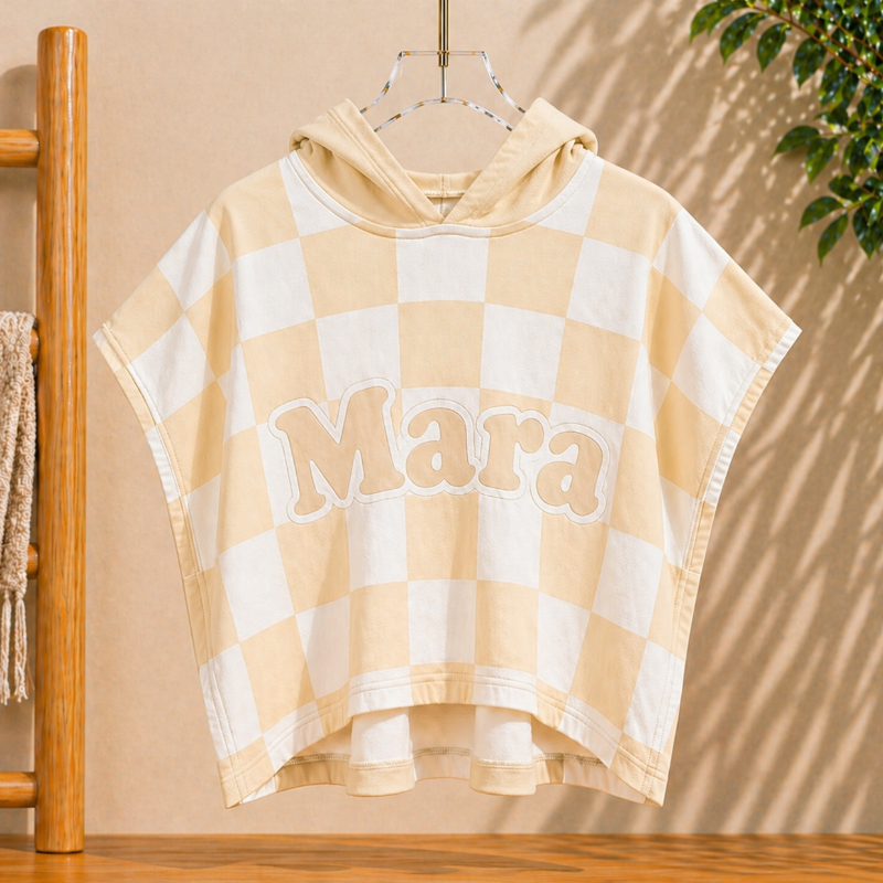 Personalized Hooded Towel – Weich & Einzigartig – Personalisiertes Kinder-Bademantel