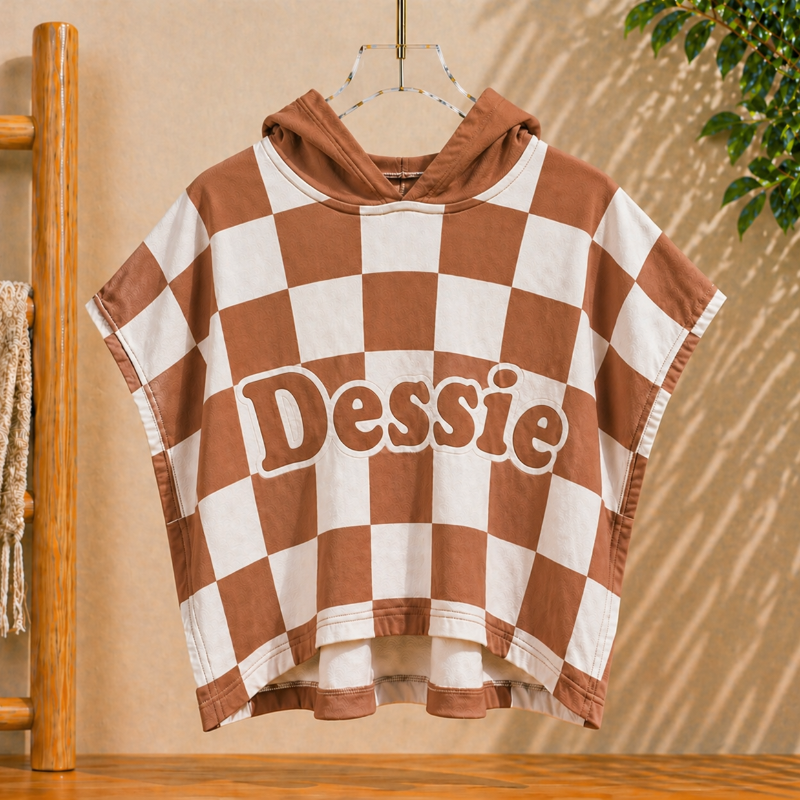 Personalized Hooded Towel – Weich & Einzigartig – Personalisiertes Kinder-Bademantel