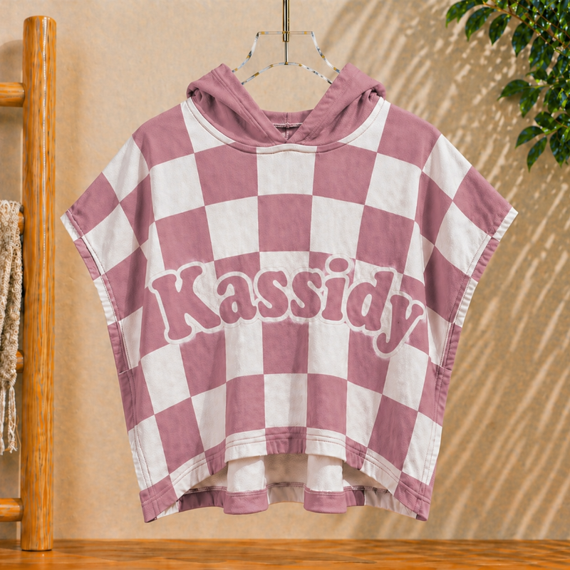 Personalized Hooded Towel – Weich & Einzigartig – Personalisiertes Kinder-Bademantel