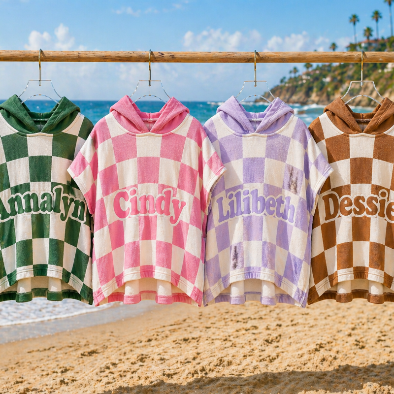 Personalized Hooded Towel – Weich & Einzigartig – Personalisiertes Kinder-Bademantel