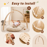 Wooden Baby Rattle Toy – Sansestimulerende & sikkert – Baby Gym