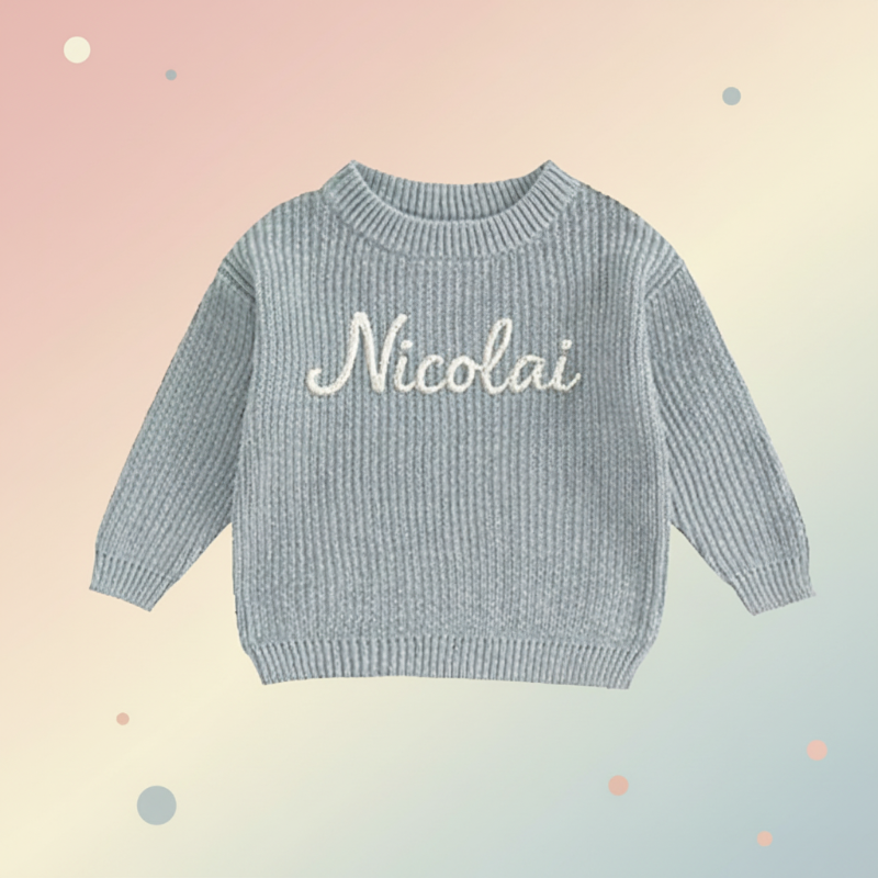 Personalized Baby Sweater – Einzigartig & liebevoll – Bestickter, personalisierter Baby-Pullover