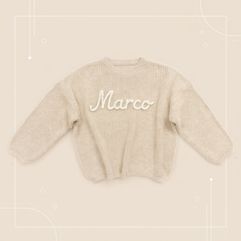 Personalized Baby Sweater – Einzigartig & liebevoll – Bestickter, personalisierter Baby-Pullover