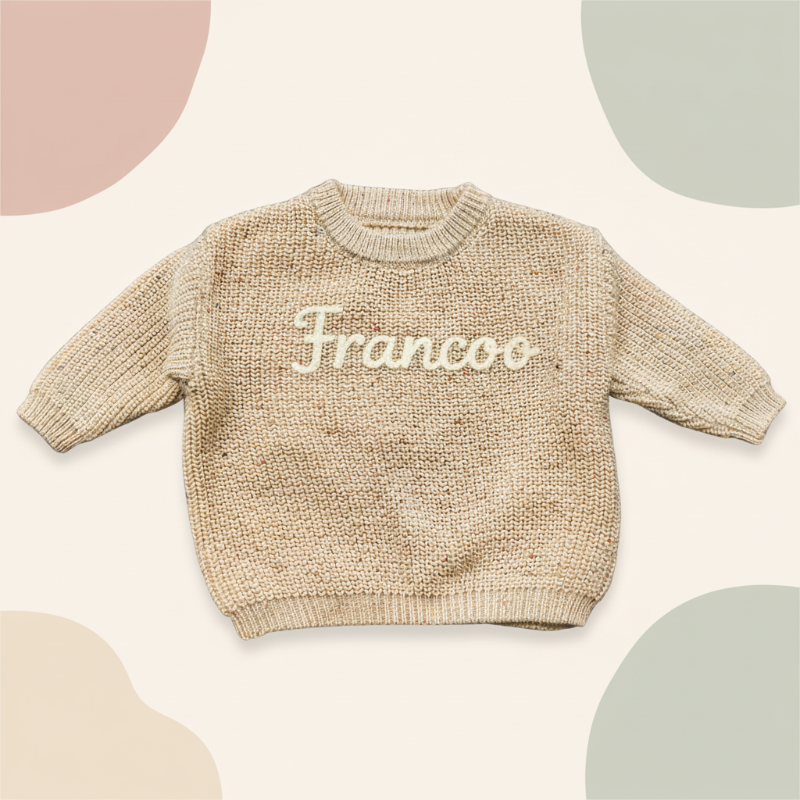 Personalized Baby Sweater – Einzigartig & liebevoll – Bestickter, personalisierter Baby-Pullover