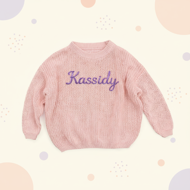 Personalized Baby Sweater – Einzigartig & liebevoll – Bestickter, personalisierter Baby-Pullover