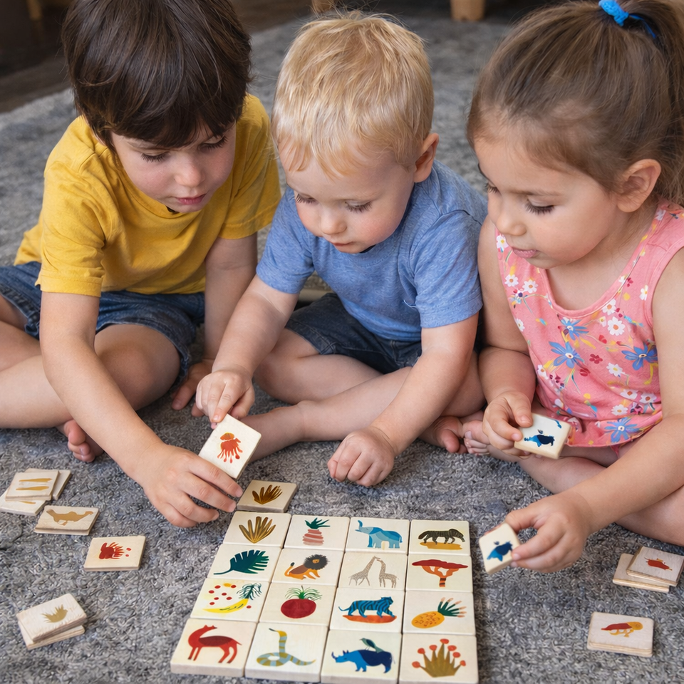 MemoryMatch – Holz & Lernspielzeug – Dschungel-Memory-Spiel