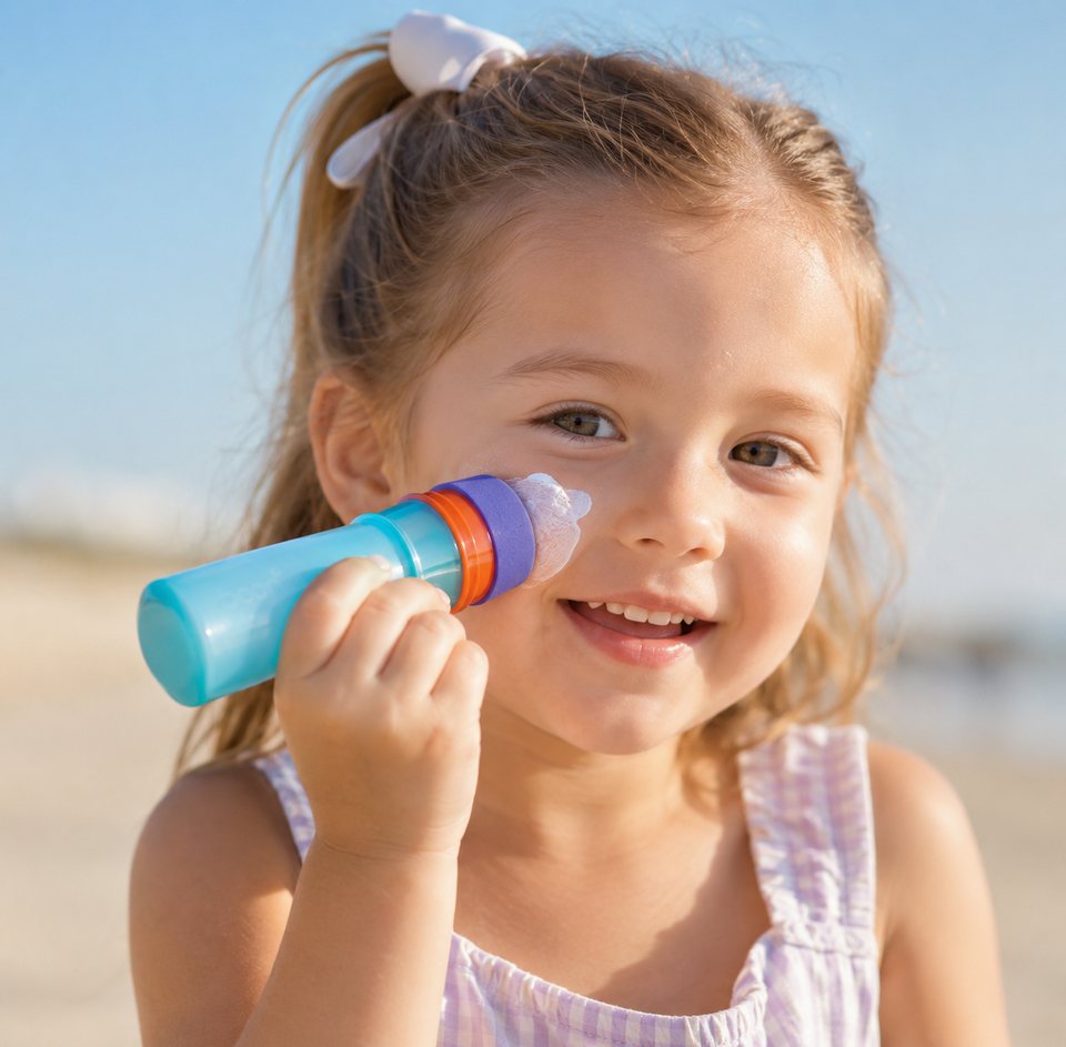 SunnyKids – Kinderfreundlich & sicher – Nachfüllbarer Sonnencreme-Applikator