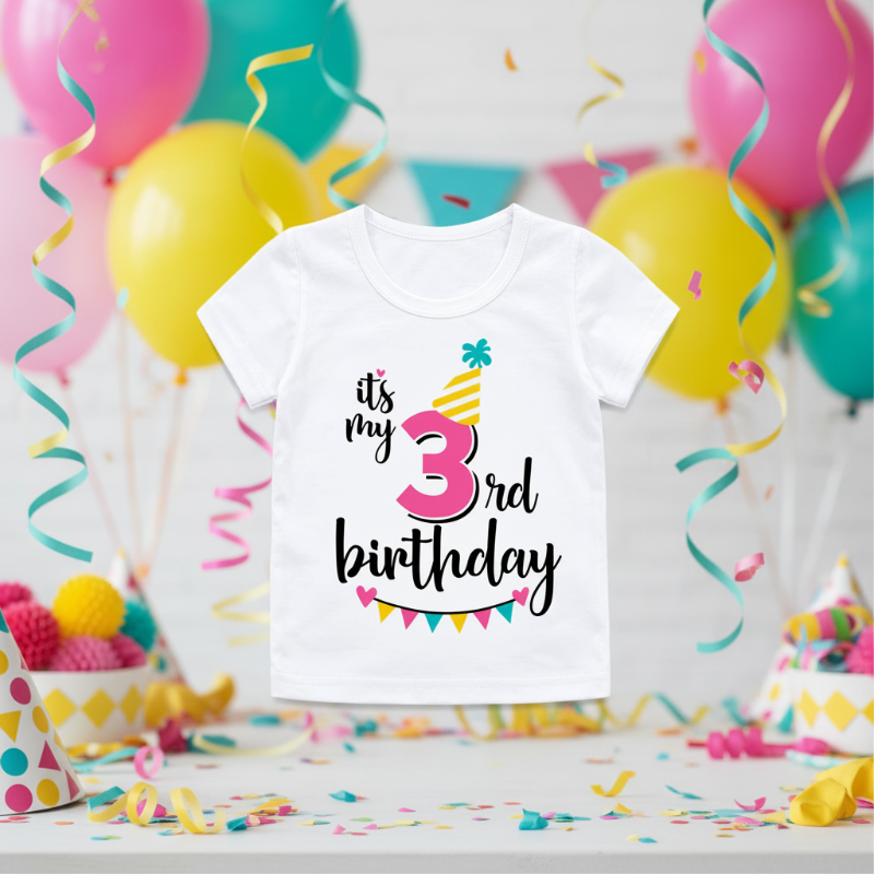 Birthday Graphic Tee – Sødt & let – Børnet-shirt til fødselsdag