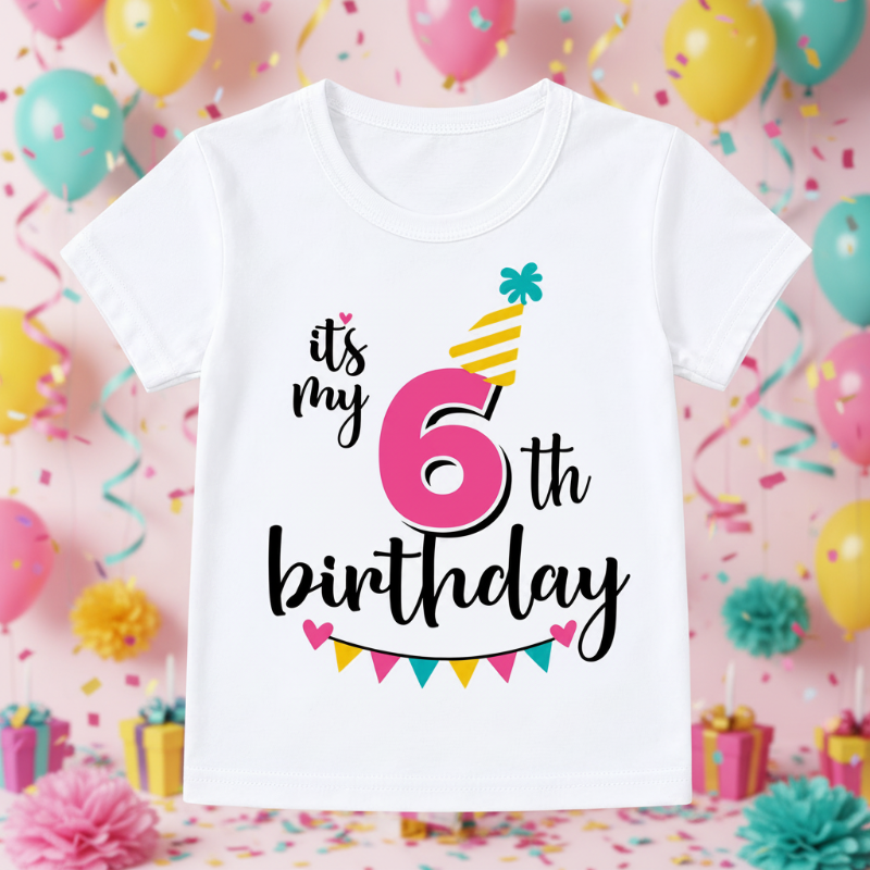 Birthday Graphic Tee – Niedlich & Luftig – Kinder-T-Shirt zum Geburtstag