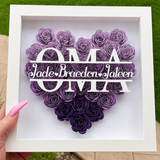 Personalized Rose Shadow Box – Einzigartiges Muttertagsgeschenk – Personalisierte Rosen-Schattenbox