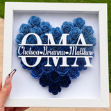 Personalized Rose Shadow Box – Einzigartiges Muttertagsgeschenk – Personalisierte Rosen-Schattenbox