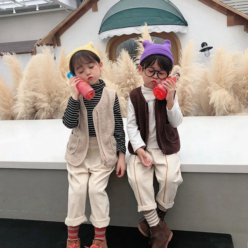 Mini Fashion™ - Vest i lammeuldslook