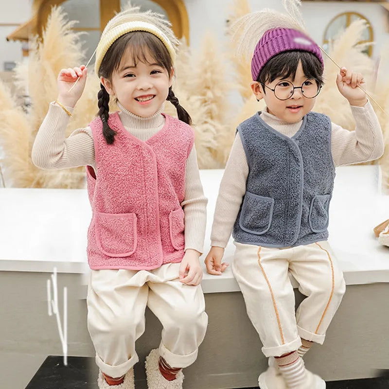Mini Fashion™ - Vest i lammeuldslook