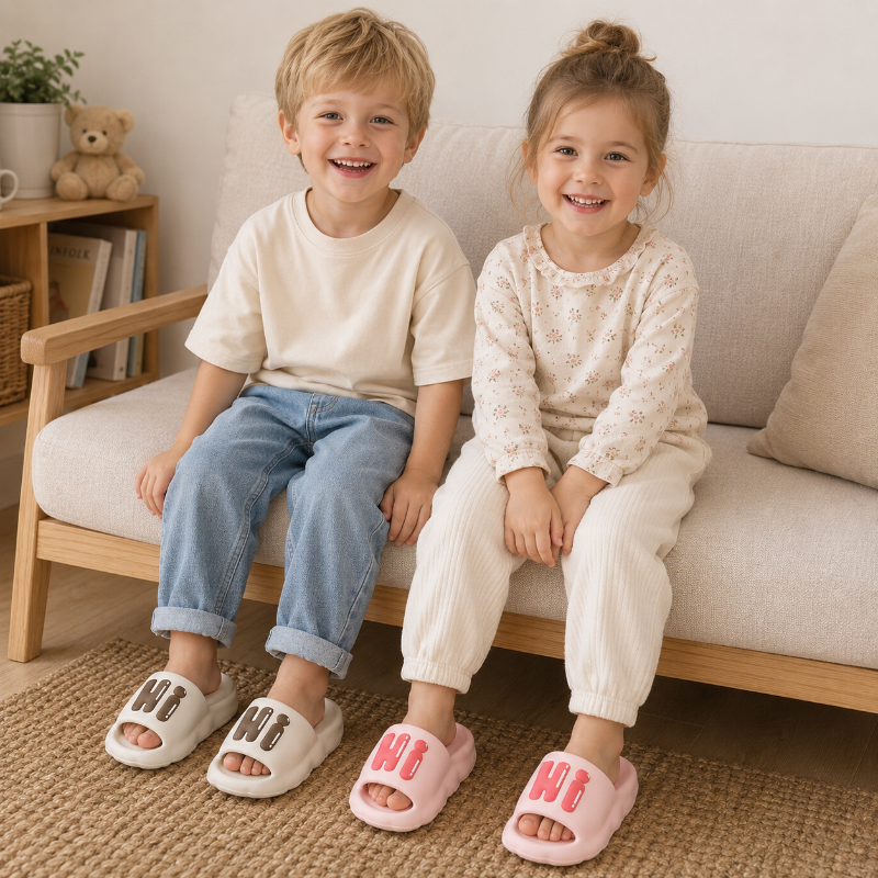 CloudWalk – Bequem & rutschfest – „Hi“ Kinderslipper