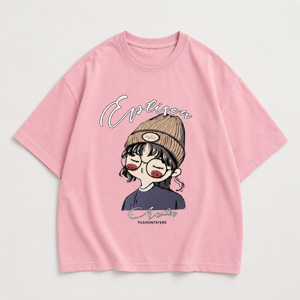 CuteStyle – Trendig & bequem – T-Shirt mit übergroßem Cartoon-Aufdruck