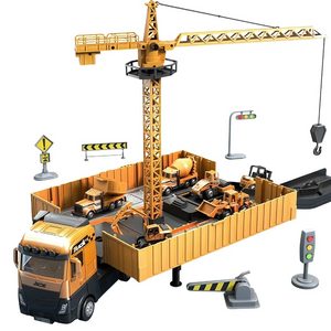ConstructoKids – Lernen & Bauen – 2-in-1-Baufahrzeug-Spielset