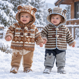 LittleWarm – Gemütlich & stilvoll – Wintermantel mit Fair-Isle-Muster