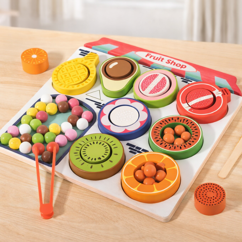 Toddler Clips™ - Frugt- og formmatchning - Sorteringsspil