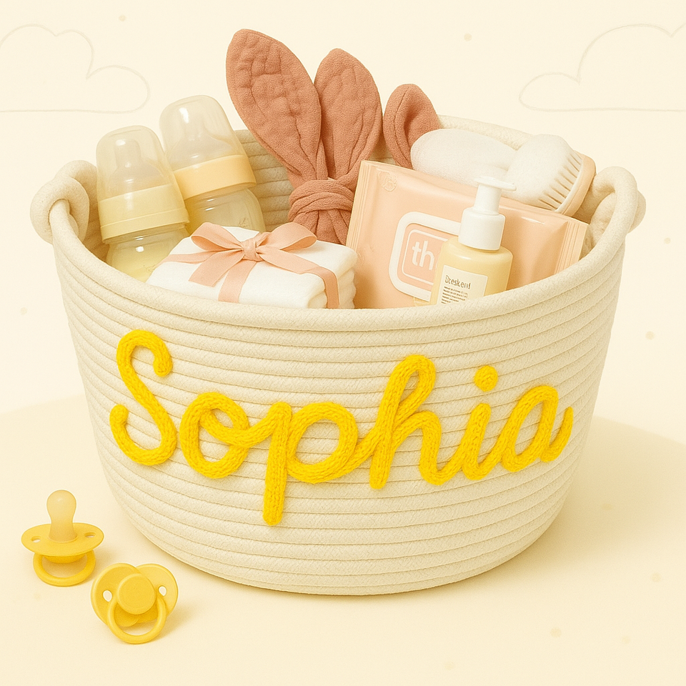 CuddleBasket – Hübsch & persönlich – personalisierter Windelkorb