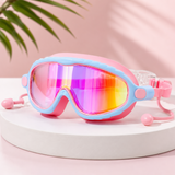 AquaVision – Verstellbarer Anti-Beschlag- und UV-Schutz – Schwimmbrille aus Silikon mit Ohrstöpseln