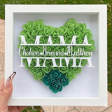 Personalized Rose Shadow Box – Einzigartiges Muttertagsgeschenk – Personalisierte Rosen-Schattenbox