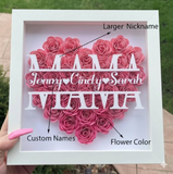 Personalized Rose Shadow Box – Einzigartiges Muttertagsgeschenk – Personalisierte Rosen-Schattenbox